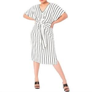 New! ELOQUII cross front Women's Plus‎ Size Wrap Around Dress, 20